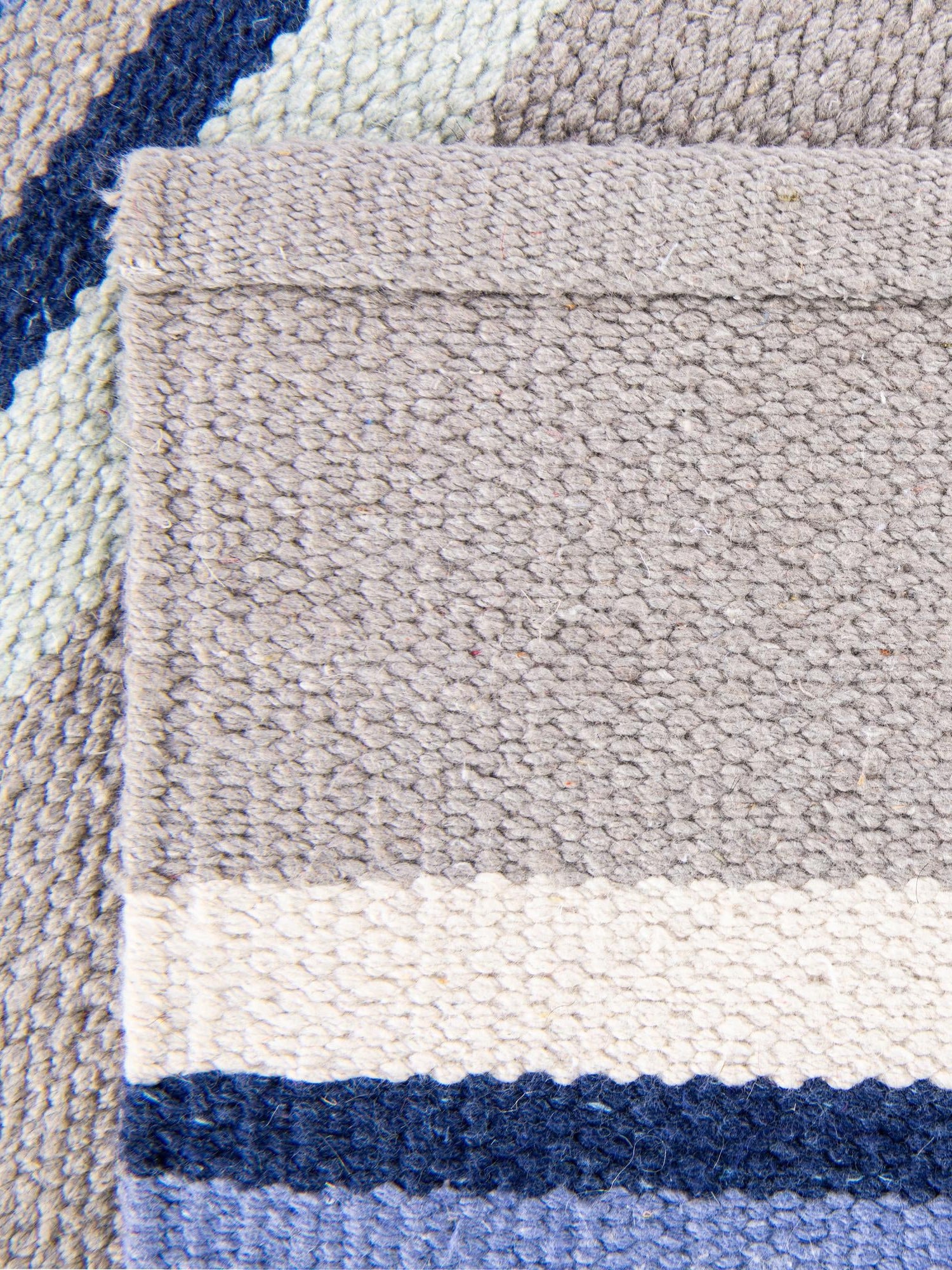 Aqua Blue and Gray 6' 1 x 9' Flatweave Cotton Dhurrie Rectangle Area Rug 100% Chenille All Natural Carpet for Living Rooms, Dining Rooms, Entryway, Foyer for Sale at Rug Engine