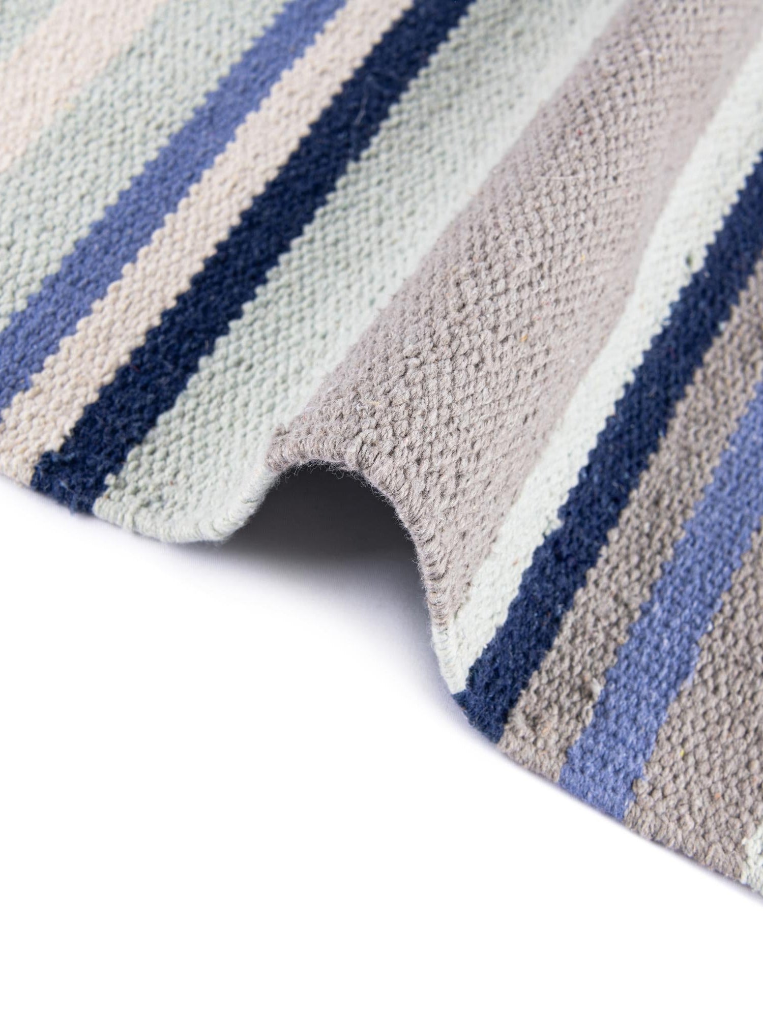 Aqua Blue and Gray 6' 1 x 9' Flatweave Cotton Dhurrie Rectangle Area Rug 100% Chenille All Natural Carpet for Living Rooms, Dining Rooms, Entryway, Foyer for Sale at Rug Engine