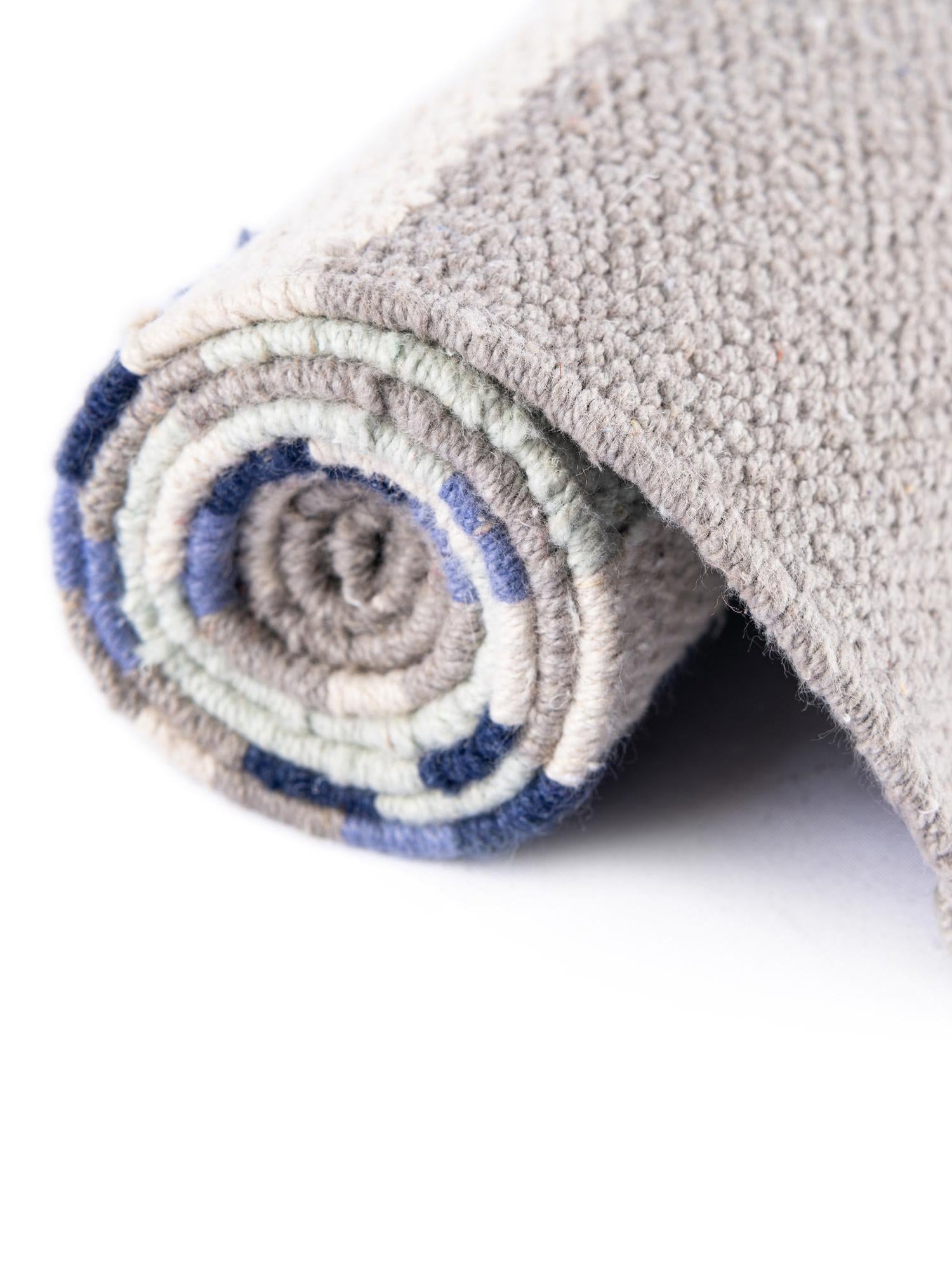 Aqua Blue and Gray 10' x 14' 1 Flatweave Cotton Dhurrie Rectangle Area Rug 100% Chenille All Natural Carpet for Living Rooms, Dining Rooms, Entryway, Foyer for Sale at Rug Engine