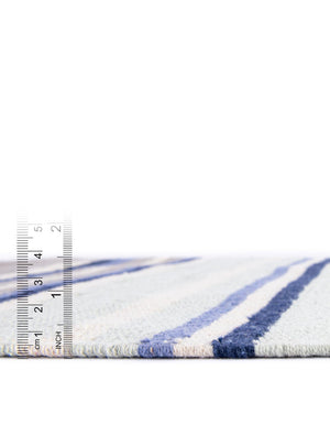 Aqua Blue and Gray 10' x 10' Flatweave Cotton Dhurrie Square Area Rug 100% Chenille All Natural Carpet for Living Rooms, Dining Rooms, Entryway, Foyer for Sale at Rug Engine
