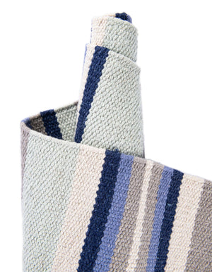 Aqua Blue and Gray 10' x 10' Flatweave Cotton Dhurrie Square Area Rug 100% Chenille All Natural Carpet for Living Rooms, Dining Rooms, Entryway, Foyer for Sale at Rug Engine