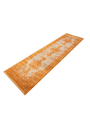 Orange 2' 7 x 10' Bromley Runner Area Rug 100% Polypropylene With Cotton Backing Vintage Distressed Colorful Traditional Carpet for Living Dining Rooms Offices for Sale at Rug Engine