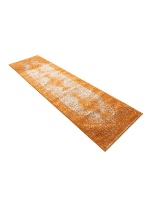 Orange 2' 7 x 10' Bromley Runner Area Rug 100% Polypropylene With Cotton Backing Vintage Distressed Colorful Traditional Carpet for Living Dining Rooms Offices for Sale at Rug Engine