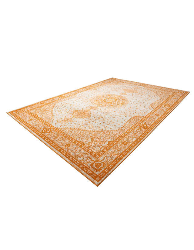 Orange 10' x 14' 1 Bromley Rectangle Area Rug 100% Polypropylene With Cotton Backing Vintage Distressed Colorful Traditional Carpet for Living Dining Rooms Offices for Sale at Rug Engine