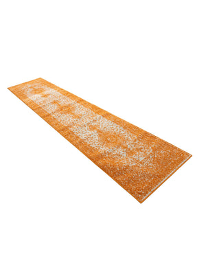 Orange 2' 7 x 12' Bromley Runner Area Rug 100% Polypropylene With Cotton Backing Vintage Distressed Colorful Traditional Carpet for Living Dining Rooms Offices for Sale at Rug Engine