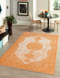 Orange 2' x 3' 1 Bromley Rectangle Area Rug 100% Polypropylene With Cotton Backing Vintage Distressed Colorful Traditional Carpet for Living Dining Rooms Offices for Sale at Rug Engine