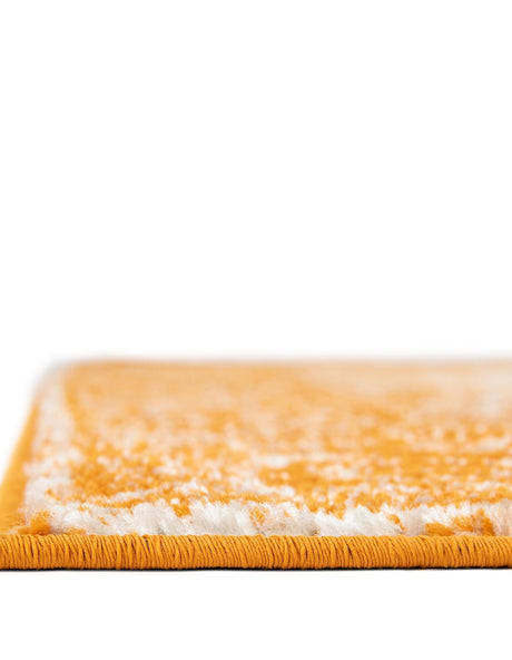 Orange 7' 10 x 10' Bromley Rectangle Area Rug 100% Polypropylene With Cotton Backing Vintage Distressed Colorful Traditional Carpet for Living Dining Rooms Offices for Sale at Rug Engine