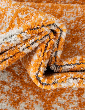 Orange 5' 3 x 8' Bromley Rectangle Area Rug 100% Polypropylene With Cotton Backing Vintage Distressed Colorful Traditional Carpet for Living Dining Rooms Offices for Sale at Rug Engine