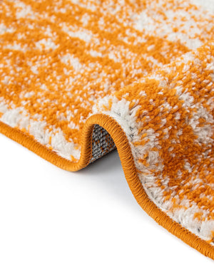 Orange 5' 3 x 8' Bromley Rectangle Area Rug 100% Polypropylene With Cotton Backing Vintage Distressed Colorful Traditional Carpet for Living Dining Rooms Offices for Sale at Rug Engine