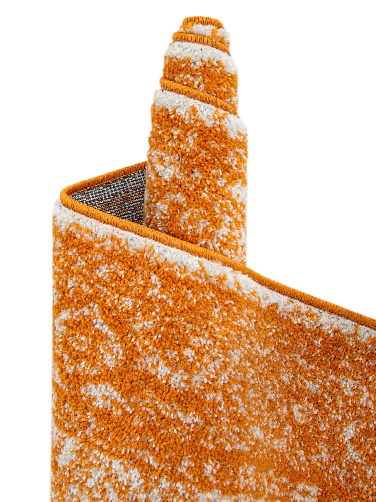 Orange 7' 10 x 10' Bromley Rectangle Area Rug 100% Polypropylene With Cotton Backing Vintage Distressed Colorful Traditional Carpet for Living Dining Rooms Offices for Sale at Rug Engine
