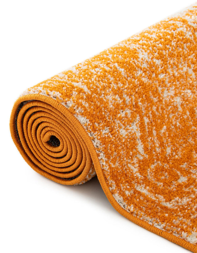 Orange 5' 3 x 7' 1 Bromley Rectangle Area Rug 100% Polypropylene With Cotton Backing Vintage Distressed Colorful Traditional Carpet for Living Dining Rooms Offices for Sale at Rug Engine