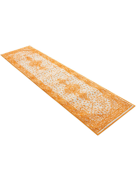 Orange 2' x 8' Bromley Runner Area Rug 100% Polypropylene With Cotton Backing Vintage Distressed Colorful Traditional Carpet for Living Dining Rooms Offices for Sale at Rug Engine