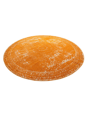 Orange 10' x 10' Bromley Round Area Rug 100% Polypropylene With Cotton Backing Vintage Distressed Colorful Traditional Carpet for Living Dining Rooms Offices for Sale at Rug Engine