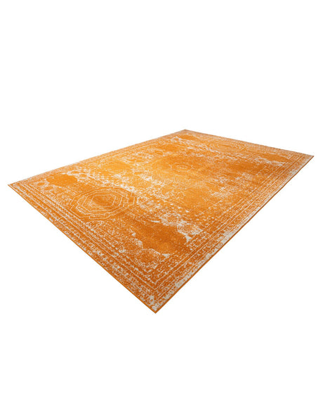 Orange 10' x 14' 1 Bromley Rectangle Area Rug 100% Polypropylene With Cotton Backing Vintage Distressed Colorful Traditional Carpet for Living Dining Rooms Offices for Sale at Rug Engine