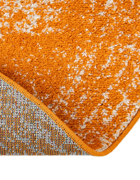 Orange 5' 3 x 8' Bromley Oval Area Rug 100% Polypropylene With Cotton Backing Vintage Distressed Colorful Traditional Carpet for Living Dining Rooms Offices for Sale at Rug Engine