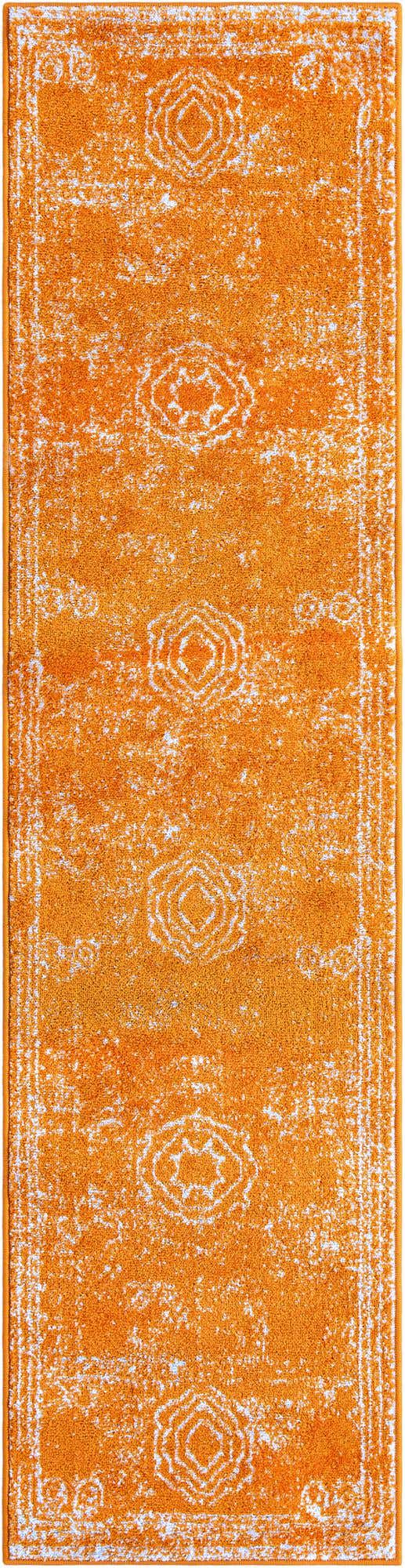Orange 2' x 8' Bromley Runner Area Rug 100% Polypropylene With Cotton Backing Vintage Distressed Colorful Traditional Carpet for Living Dining Rooms Offices for Sale at Rug Engine