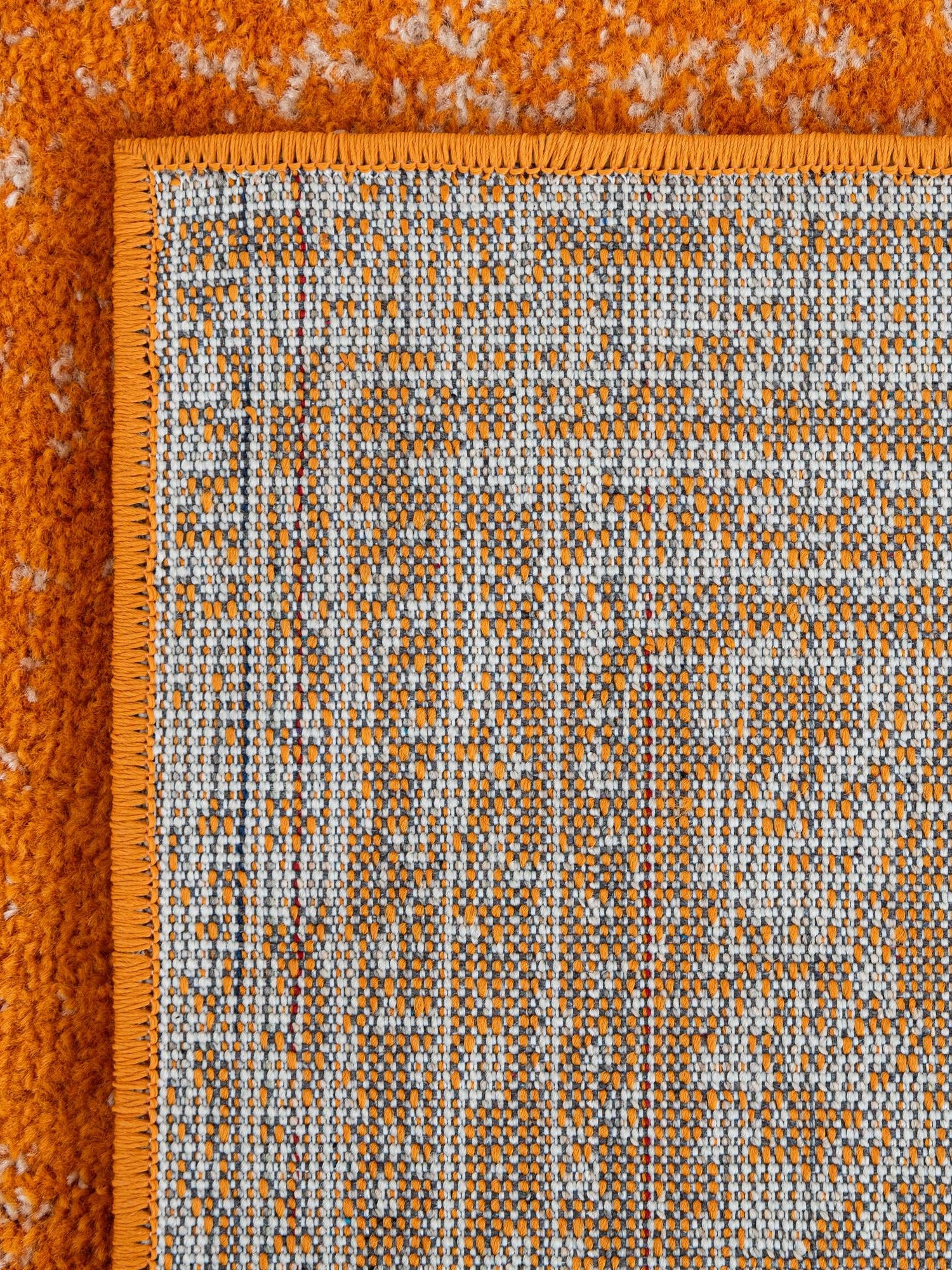 Orange 10' x 10' Bromley Square Area Rug 100% Polypropylene With Cotton Backing Vintage Distressed Colorful Traditional Carpet for Living Dining Rooms Offices for Sale at Rug Engine