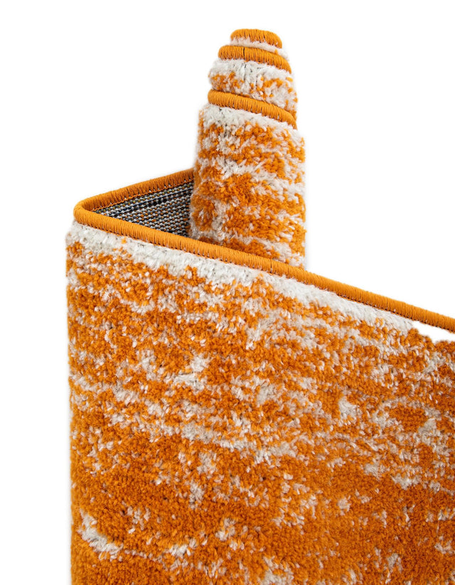 Orange 10' x 10' Bromley Square Area Rug 100% Polypropylene With Cotton Backing Vintage Distressed Colorful Traditional Carpet for Living Dining Rooms Offices for Sale at Rug Engine