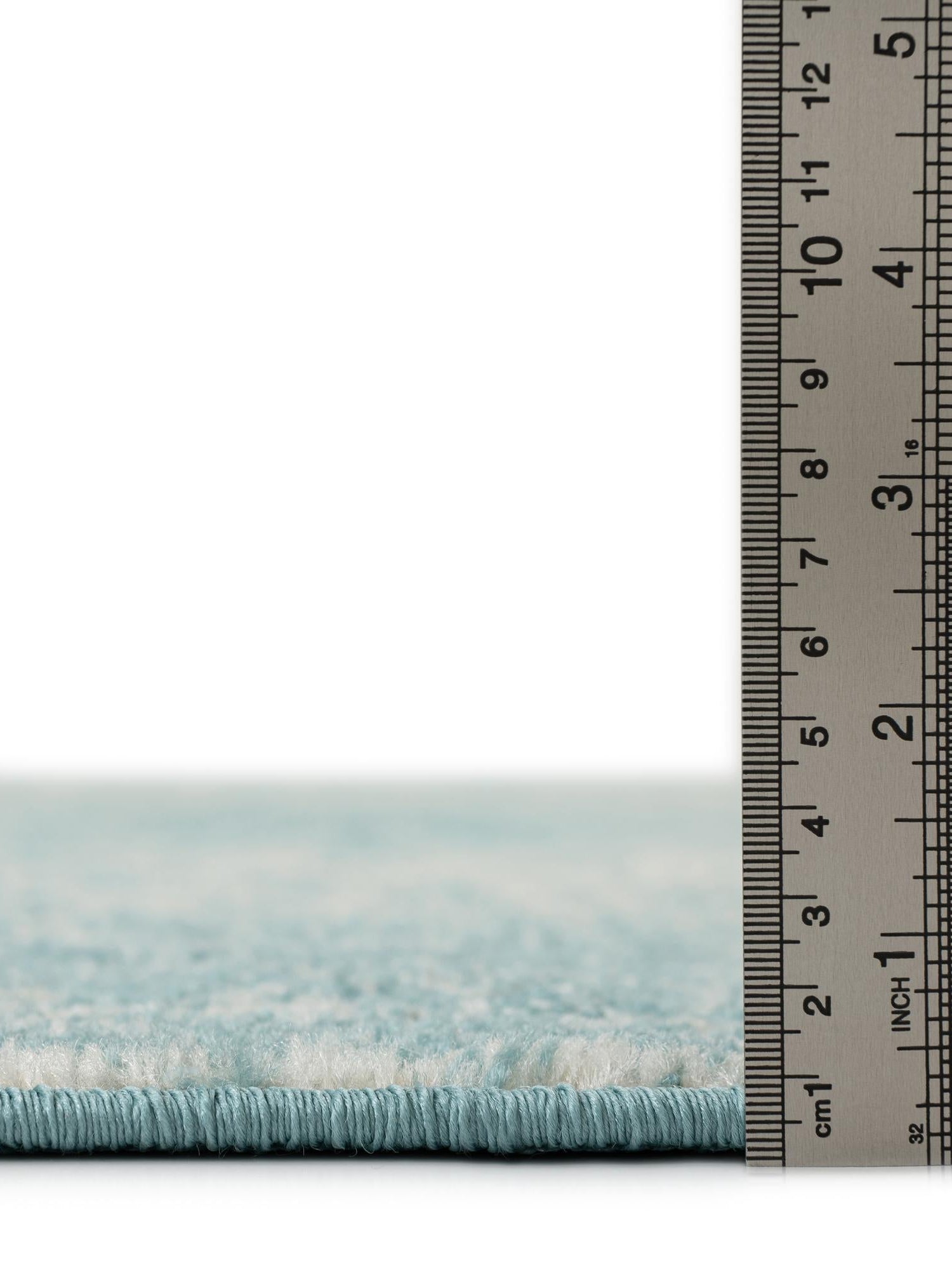 Aqua 4' 1 x 6' 1 Bromley Rectangle Area Rug 100% Polypropylene With Cotton Backing Vintage Distressed Colorful Traditional Carpet for Living Dining Rooms Offices for Sale at Rug Engine
