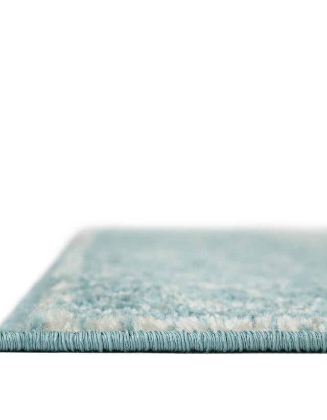 Aqua 10' x 14' 1 Bromley Rectangle Area Rug 100% Polypropylene With Cotton Backing Vintage Distressed Colorful Traditional Carpet for Living Dining Rooms Offices for Sale at Rug Engine
