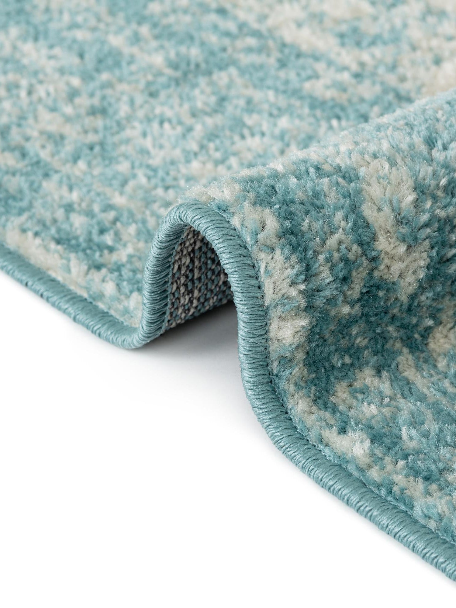 Aqua 6' 1 x 9' Bromley Rectangle Area Rug 100% Polypropylene With Cotton Backing Vintage Distressed Colorful Traditional Carpet for Living Dining Rooms Offices for Sale at Rug Engine