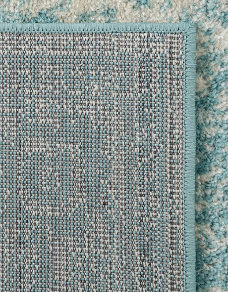 Aqua 2' 7 x 12' Bromley Runner Area Rug 100% Polypropylene With Cotton Backing Vintage Distressed Colorful Traditional Carpet for Living Dining Rooms Offices for Sale at Rug Engine
