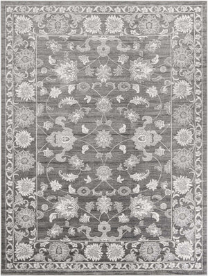 Gray 10' x 13' 1 Boston Rectangle Area Rug 55% Polypropylene & 45% Polyester Easy Clean Traditional Classical Carpet for Contemporary Living Dining Room Office Space for Sale at Rug Engine