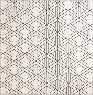 White 10' x 10' Matrix Trellis Square Area Rug 100% Polyester Geometric Pattern Modern Carpet for Living, Dining, Bedroom, Office for Sale at Rug Engine