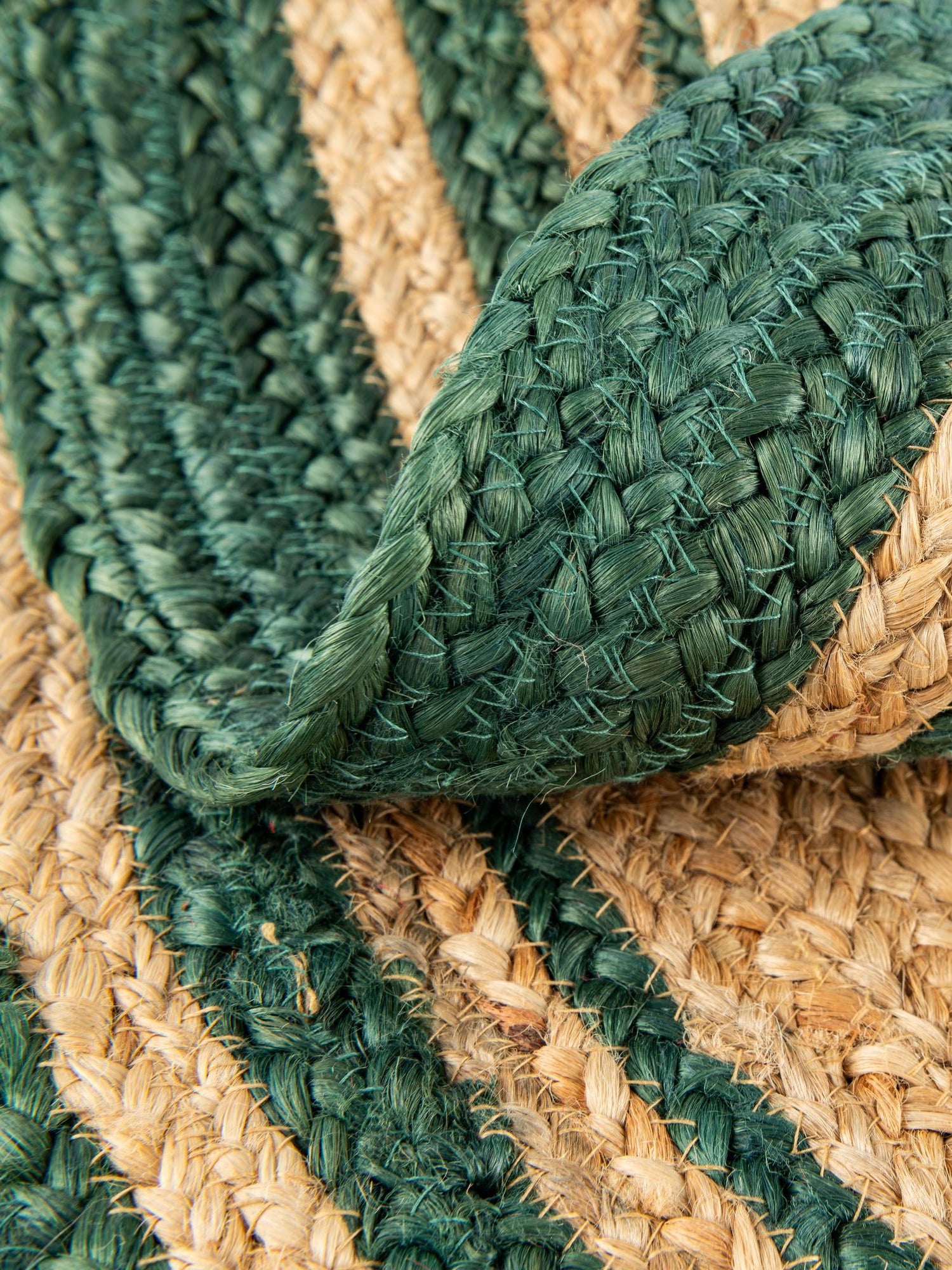 Seasonal Festive Natural and Green 3' 1 x 3' 1 Christmas Tree Skirt Round Area Rug 100% Jute All Natural Eco-Friendly Holiday Carpet Mat for Under Christmas Trees for Sale at Rug Engine