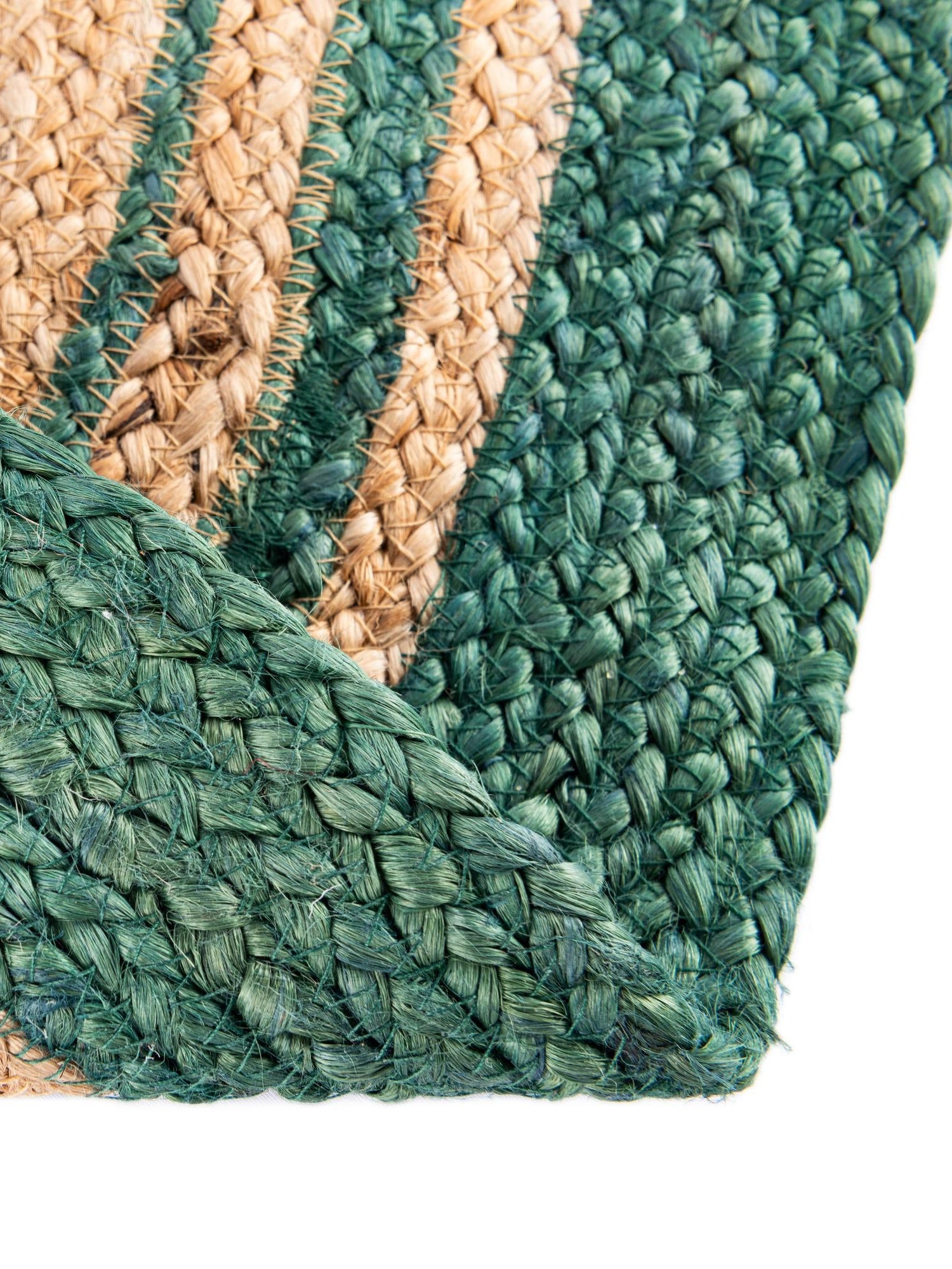 Seasonal Festive Natural and Green 5' 1 x 5' 1 Christmas Tree Skirt Round Area Rug 100% Jute All Natural Eco-Friendly Holiday Carpet Mat for Under Christmas Trees for Sale at Rug Engine
