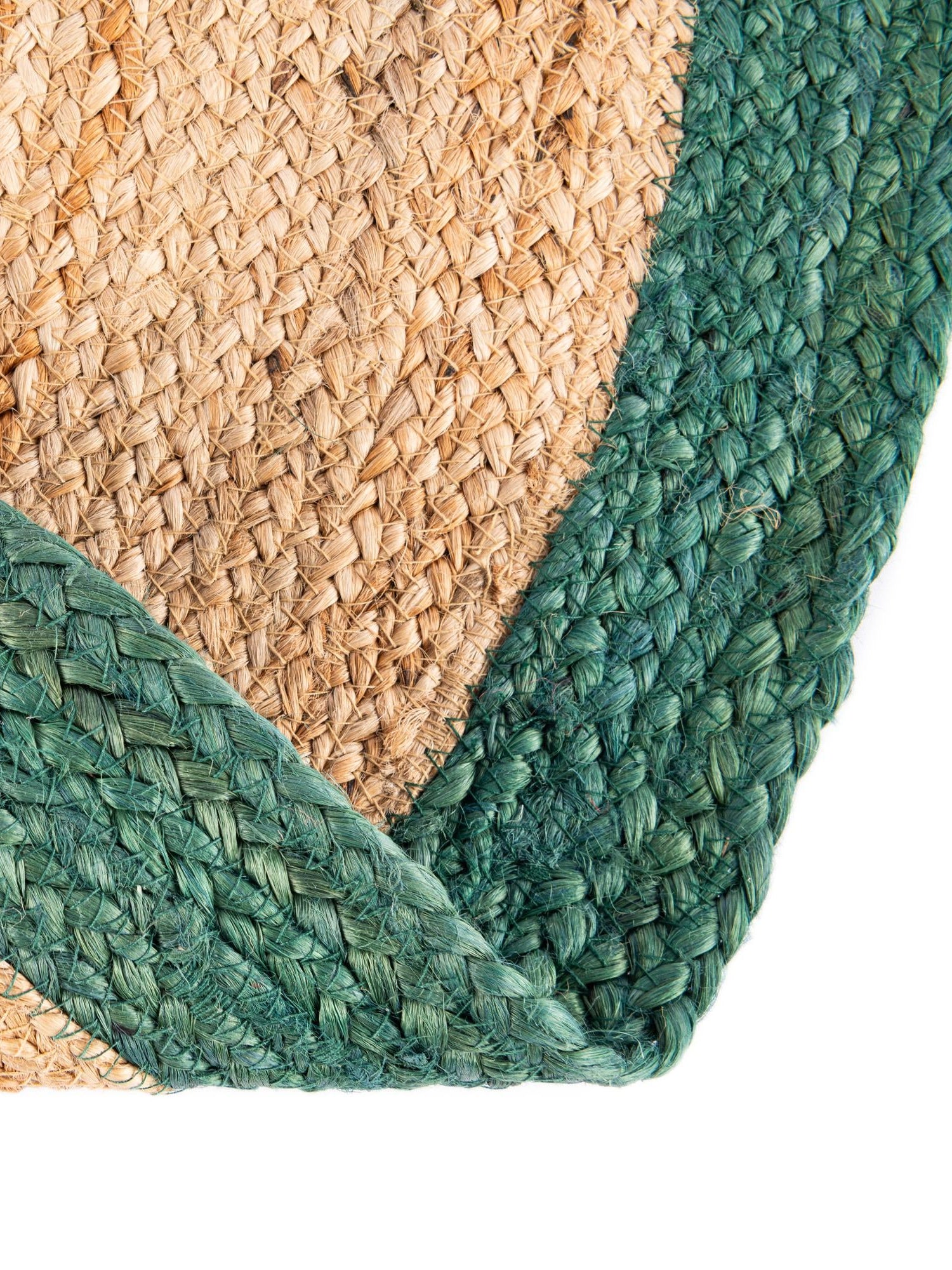 Seasonal Festive Green and Natural 4' 1 x 4' 1 Christmas Tree Skirt Round Area Rug 100% Jute All Natural Eco-Friendly Holiday Carpet Mat for Under Christmas Trees for Sale at Rug Engine