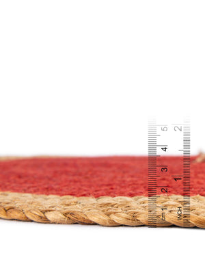 Red 5' 1 x 5' 1 Christmas Tree Skirt Round Rug