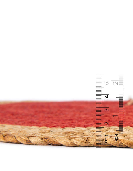 Seasonal Festive Red 4' 1 x 4' 1 Christmas Tree Skirt Round Area Rug 100% Jute All Natural Eco-Friendly Holiday Carpet Mat for Under Christmas Trees for Sale at Rug Engine