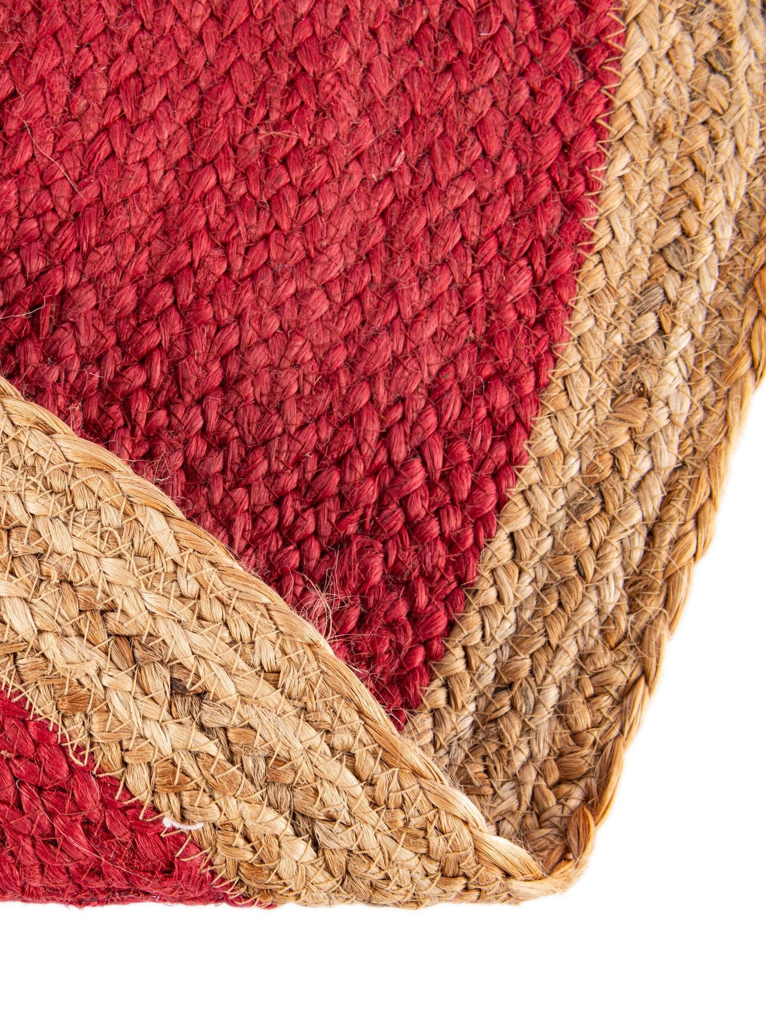 Seasonal Festive Red 7' 1 x 7' 1 Christmas Tree Skirt Round Area Rug 100% Jute All Natural Eco-Friendly Holiday Carpet Mat for Under Christmas Trees for Sale at Rug Engine