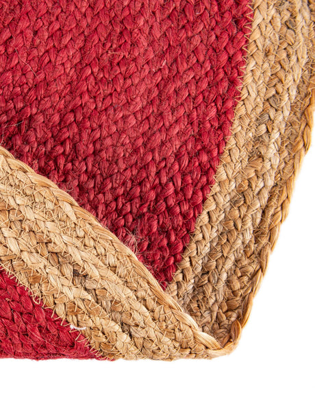 Seasonal Festive Red 2' 2 x 2' 2 Christmas Tree Skirt Round Area Rug 100% Jute All Natural Eco-Friendly Holiday Carpet Mat for Under Christmas Trees for Sale at Rug Engine