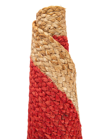 Seasonal Festive Red 6' 1 x 6' 1 Christmas Tree Skirt Round Area Rug 100% Jute All Natural Eco-Friendly Holiday Carpet Mat for Under Christmas Trees for Sale at Rug Engine
