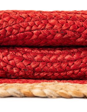 Red 6' 1 x 6' 1 Christmas Tree Skirt Round Rug