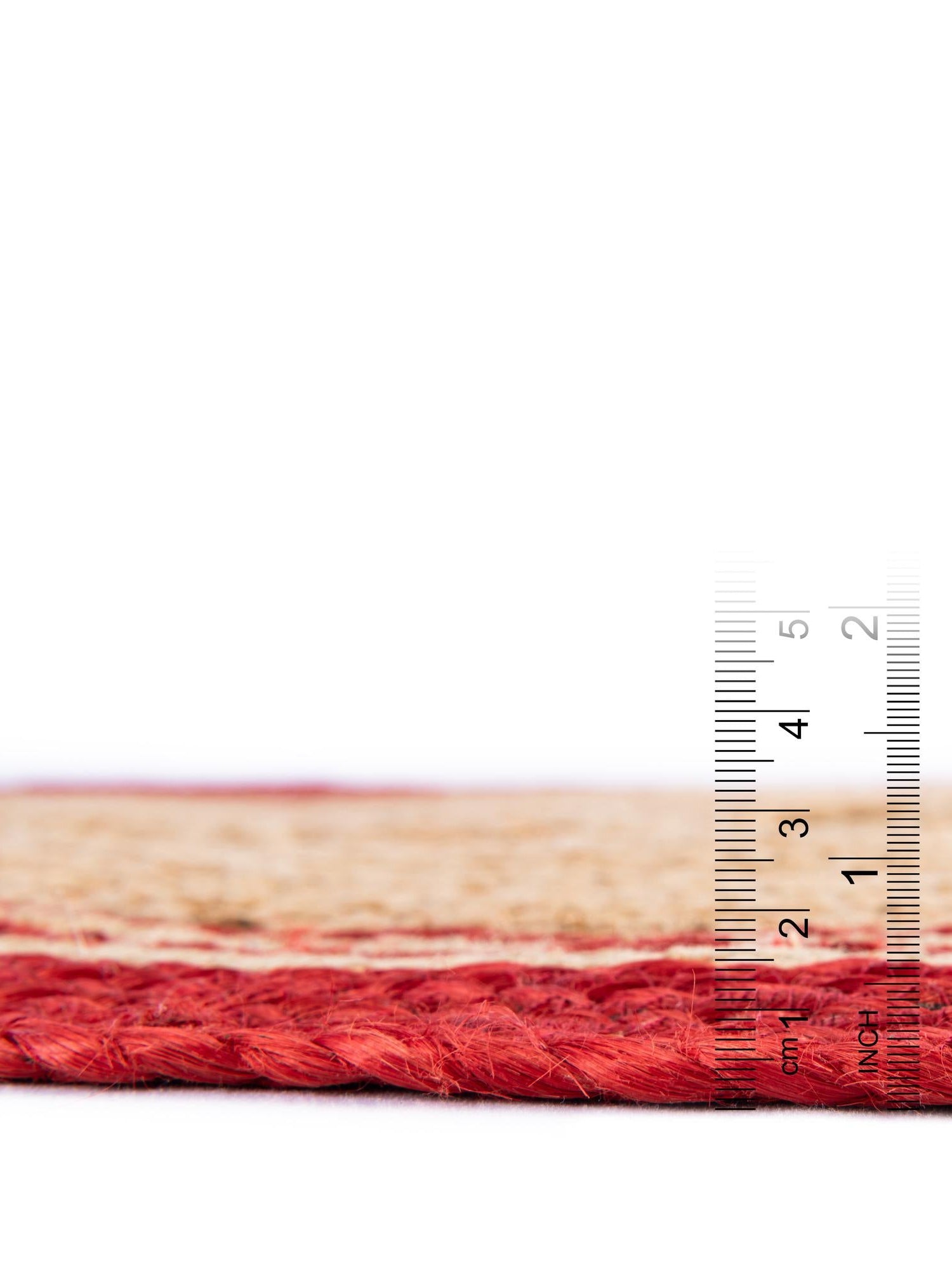 Seasonal Festive Natural and Red 5' 1 x 5' 1 Christmas Tree Skirt Round Area Rug 100% Jute All Natural Eco-Friendly Holiday Carpet Mat for Under Christmas Trees for Sale at Rug Engine