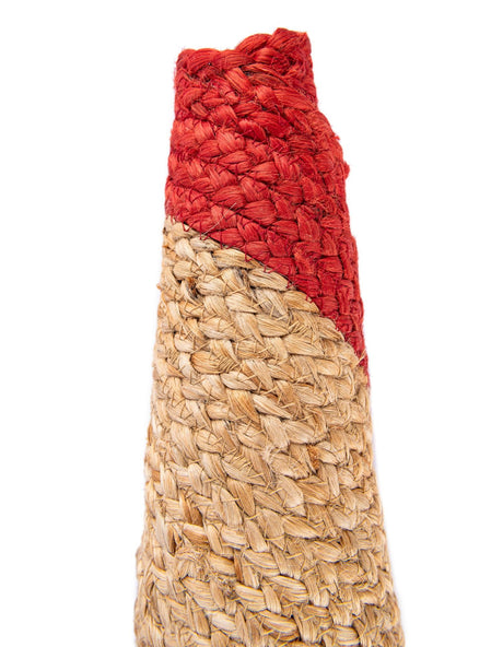Seasonal Festive Red and Natural 2' 2 x 2' 2 Christmas Tree Skirt Round Area Rug 100% Jute All Natural Eco-Friendly Holiday Carpet Mat for Under Christmas Trees for Sale at Rug Engine