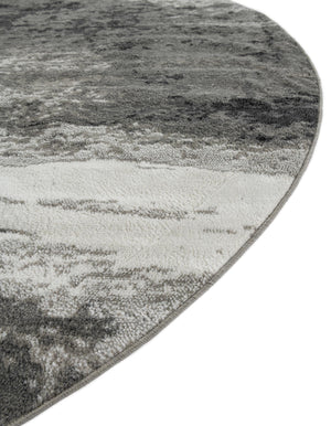 Black 7' 10 x 7' 10 Norge Round Area Rug 100% Polypropylene Easy Clean Non Shed Stain Resistant Modern Carpet for Home Interior Design for Sale at Rug Engine