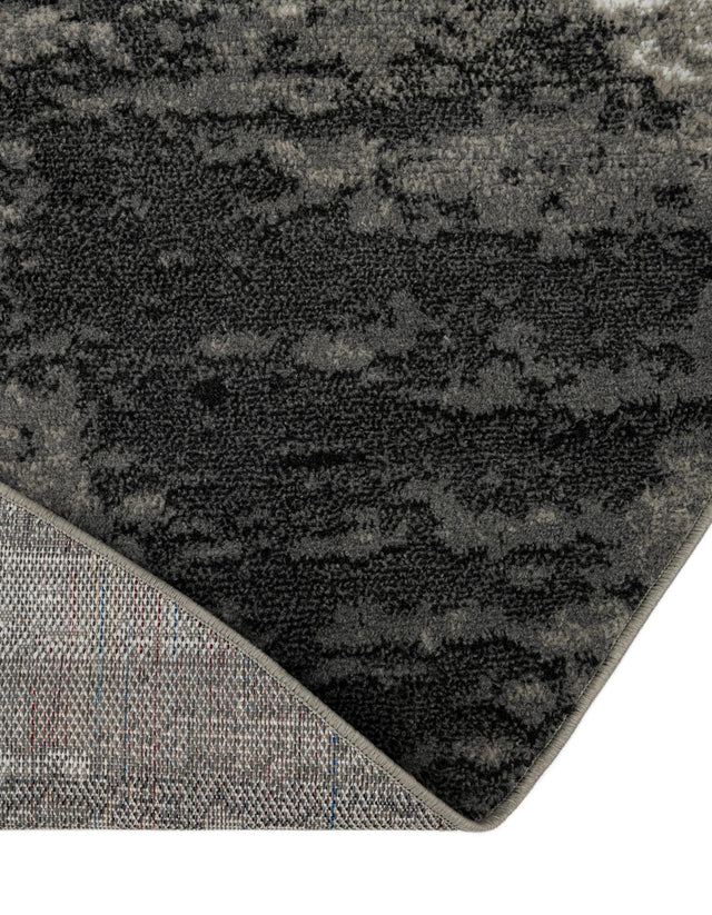 Black 7' 10 x 7' 10 Norge Round Area Rug 100% Polypropylene Easy Clean Non Shed Stain Resistant Modern Carpet for Home Interior Design for Sale at Rug Engine