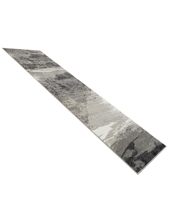 Black 2' 7 x 10' Norge Runner Area Rug 100% Polypropylene Easy Clean Non Shed Stain Resistant Modern Carpet for Home Interior Design for Sale at Rug Engine