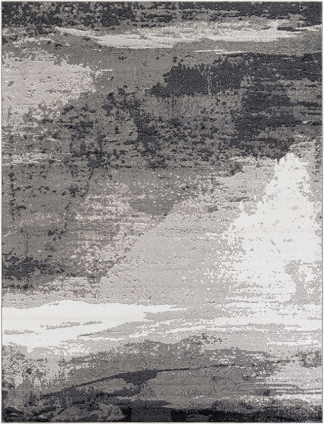 Black 10' x 13' 1 Norge Rectangle Area Rug 100% Polypropylene Easy Clean Non Shed Stain Resistant Modern Carpet for Home Interior Design for Sale at Rug Engine