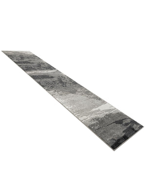 Black 2' 7 x 12' Norge Runner Area Rug 100% Polypropylene Easy Clean Non Shed Stain Resistant Modern Carpet for Home Interior Design for Sale at Rug Engine