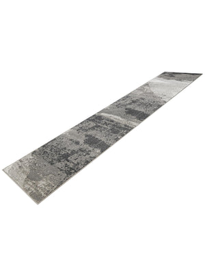 Black 2' 7 x 12' Norge Runner Area Rug 100% Polypropylene Easy Clean Non Shed Stain Resistant Modern Carpet for Home Interior Design for Sale at Rug Engine