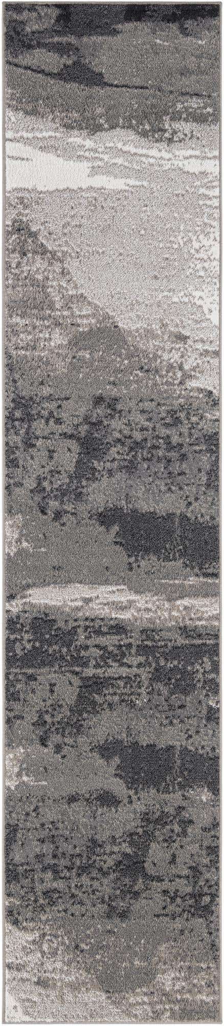 Black 2' 7 x 12' Norge Runner Area Rug 100% Polypropylene Easy Clean Non Shed Stain Resistant Modern Carpet for Home Interior Design for Sale at Rug Engine