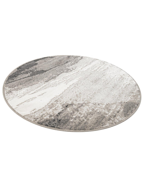 Black 4' 1 x 4' 1 Norge Round Area Rug 100% Polypropylene Easy Clean Non Shed Stain Resistant Modern Carpet for Home Interior Design for Sale at Rug Engine