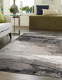 Black 4' 1 x 6' 1 Norge Rectangle Area Rug 100% Polypropylene Easy Clean Non Shed Stain Resistant Modern Carpet for Home Interior Design for Sale at Rug Engine
