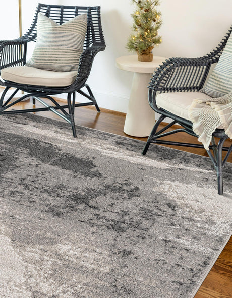 Black 10' x 13' 1 Norge Rectangle Area Rug 100% Polypropylene Easy Clean Non Shed Stain Resistant Modern Carpet for Home Interior Design for Sale at Rug Engine