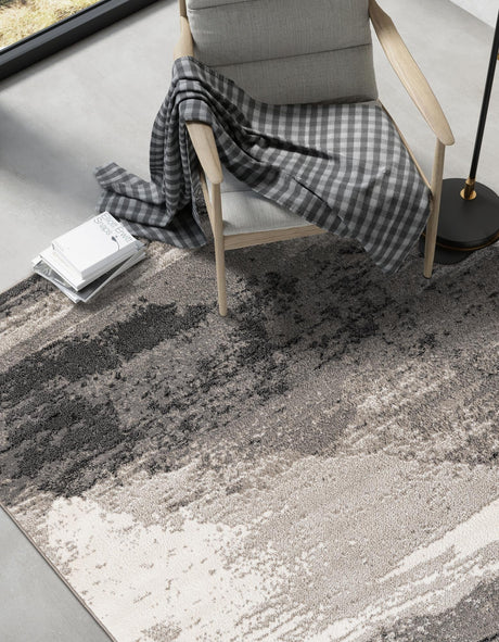 Black 10' x 13' 1 Norge Rectangle Area Rug 100% Polypropylene Easy Clean Non Shed Stain Resistant Modern Carpet for Home Interior Design for Sale at Rug Engine